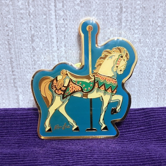 RARE Ron Lee Pin World Of Clowns Carousel Horse Lapel Pin Brooch Collectible